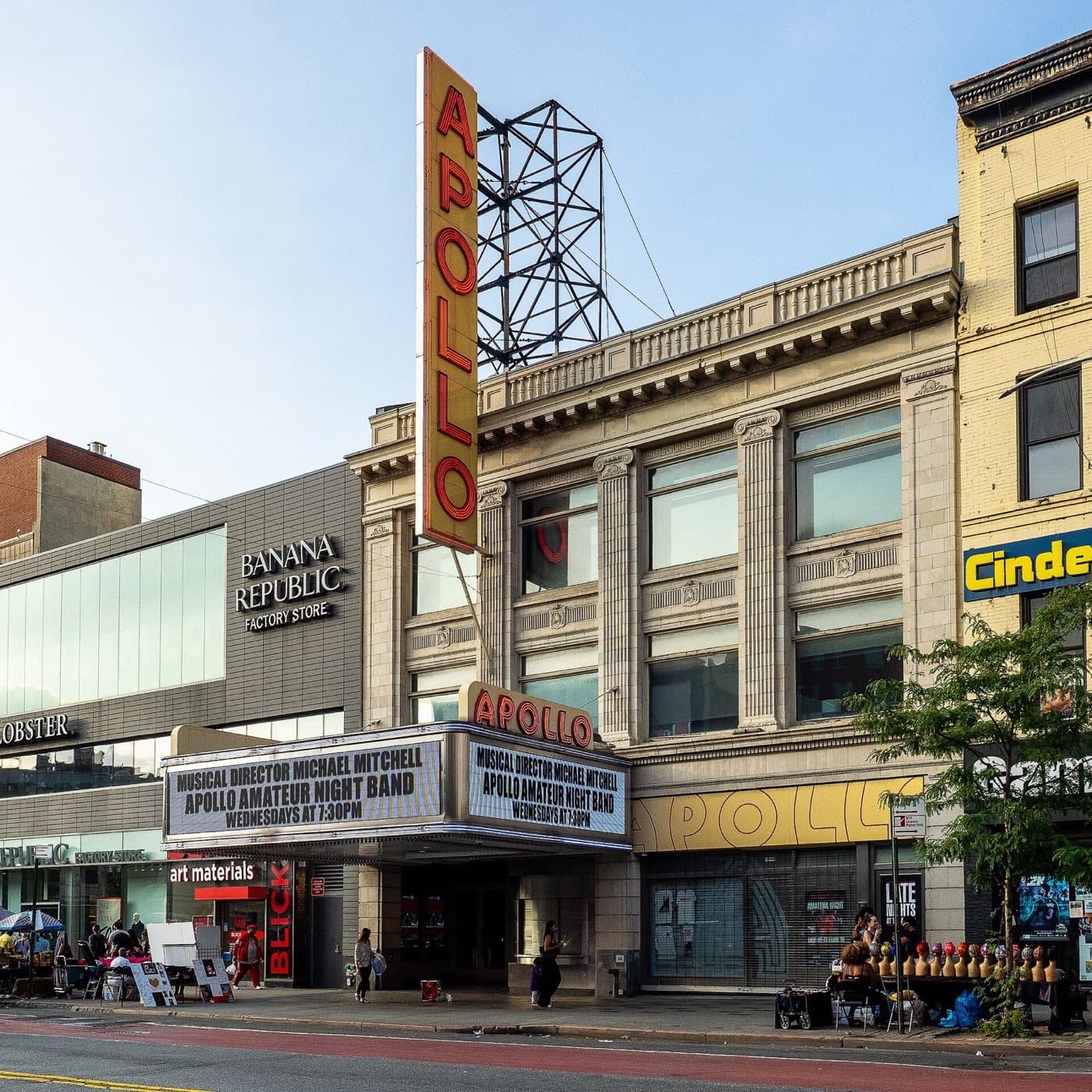 The Apollo Theater marquee on 125th Street in Harlem.