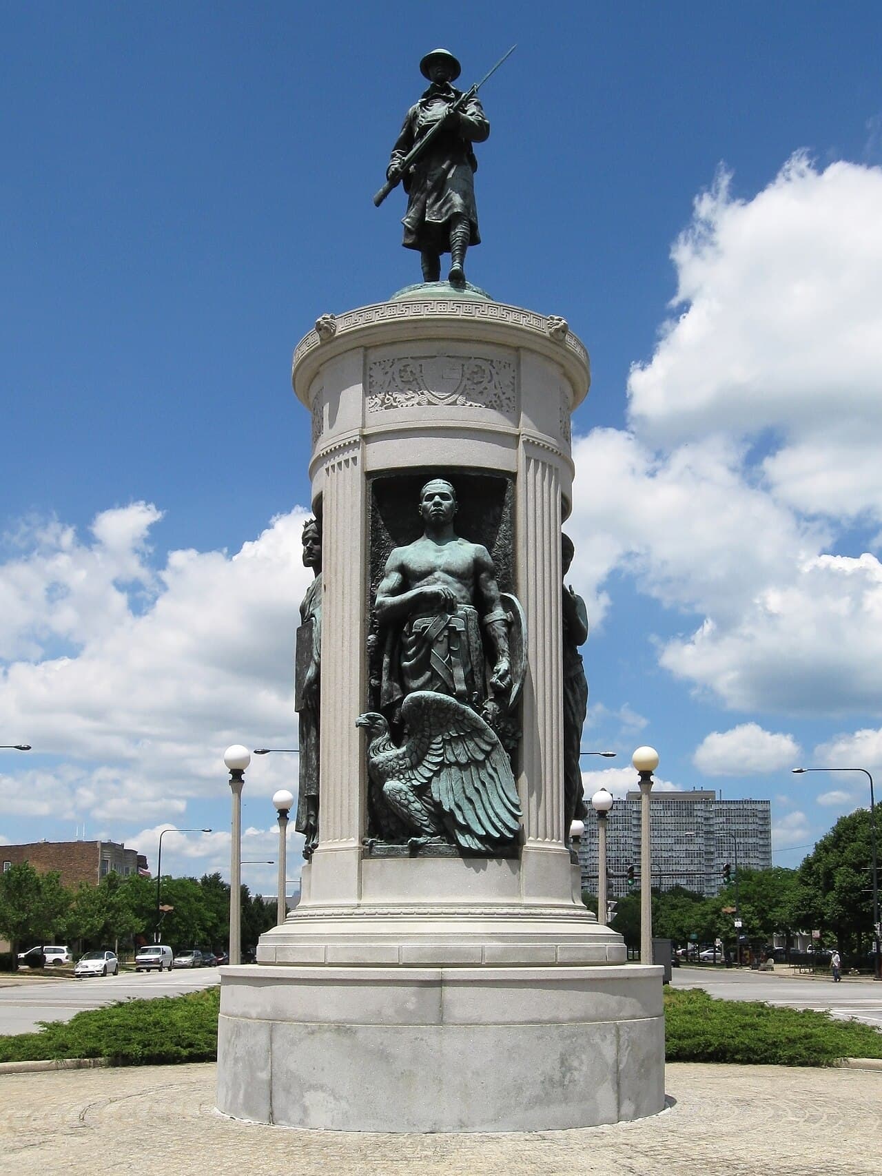 The Victory Monument in Chicago's Bronzeville neighborhood.