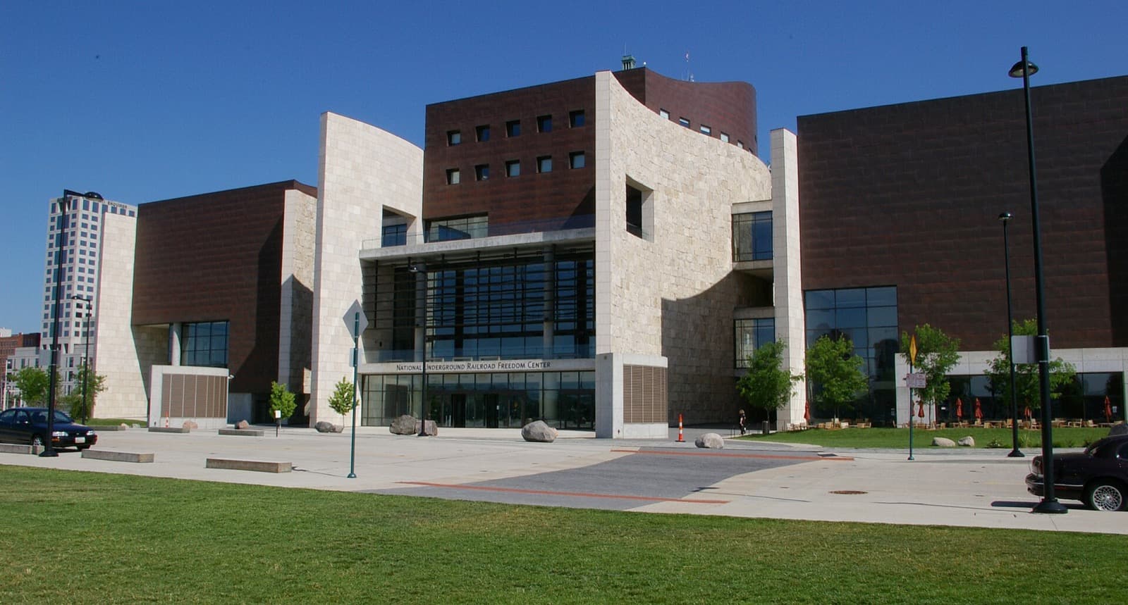 The National Underground Railroad Freedom Center on the Cincinnati riverfront.