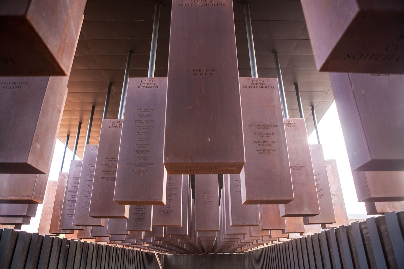 The National Memorial for Peace and Justice in Montgomery, Alabama.