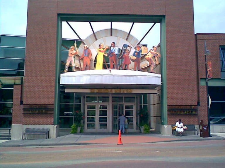 Entrance of the Negro Leagues Baseball Museum in Kansas City.