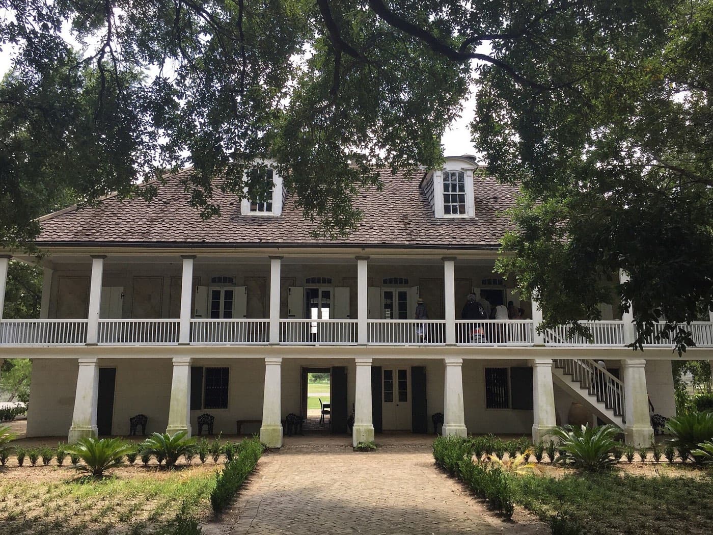 Historic buildings at Whitney Plantation in Louisiana.